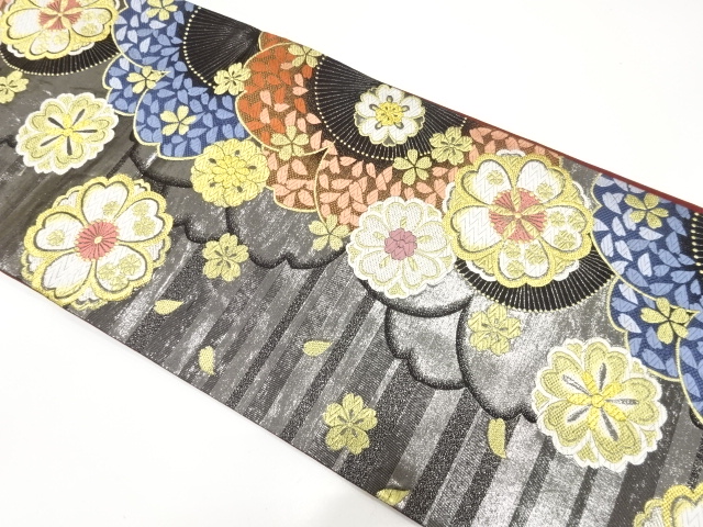 JAPANESE FUKURO OBI FOR FURISODE / WOVEN SAKURA
